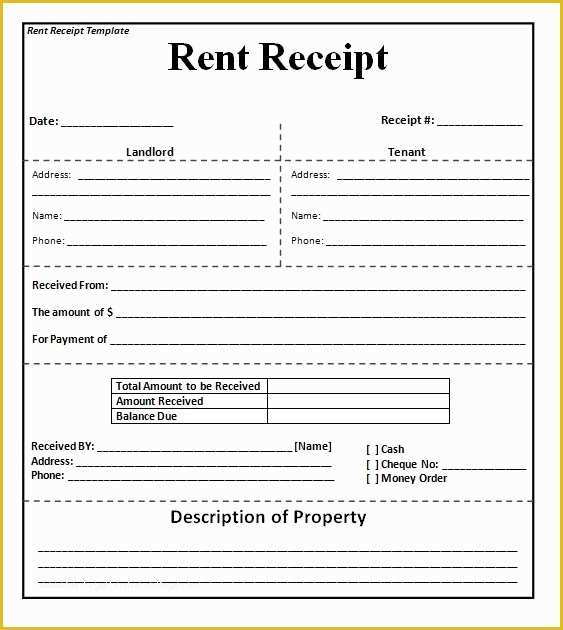 Free Rent Receipt Template Excel Of House Rent Receipt Template Free formats Excel Word