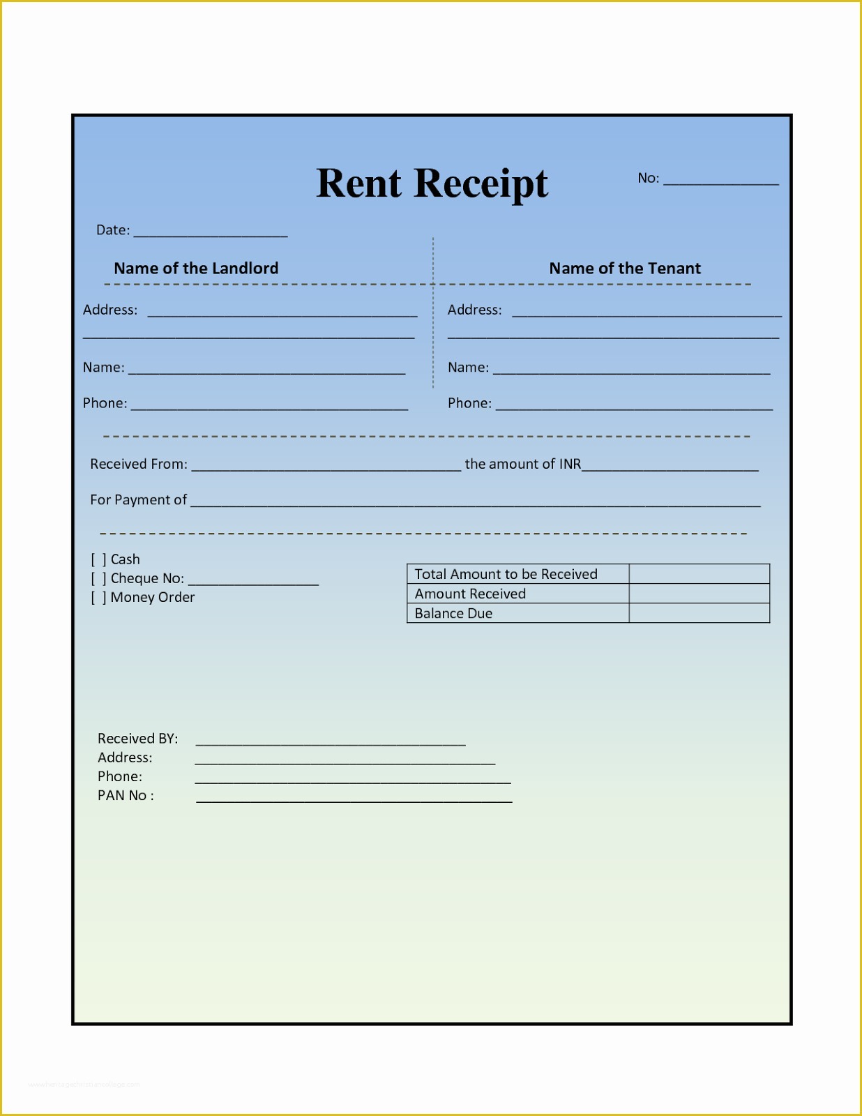 Free Rent Receipt Template Excel Of House Rental Invoice Template In Excel format Rent