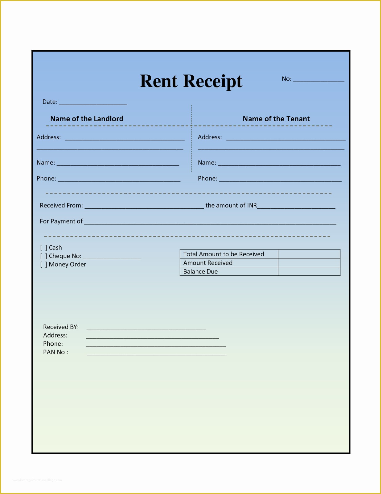 Free Rent Receipt Template Excel Of House Rental Invoice Template In Excel Format Rent