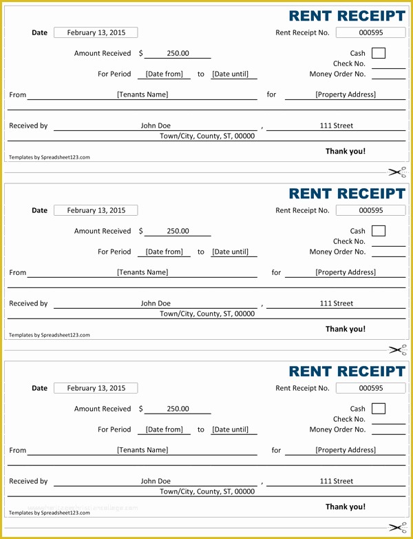 Free Rent Receipt Template Excel Of Rent Receipt