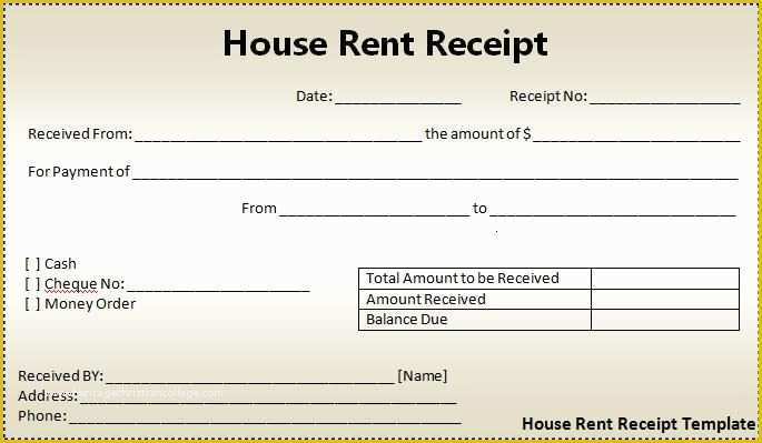 Free Rent Receipt Template Excel Of Rent Receipts