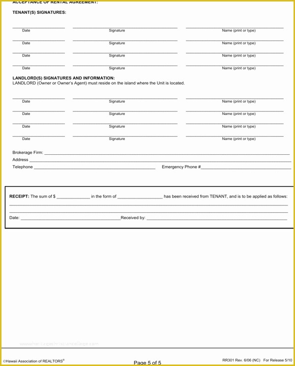 Free Rental Agreement Template Hawaii Of Download Hawaii Residential Lease Agreement form for Free