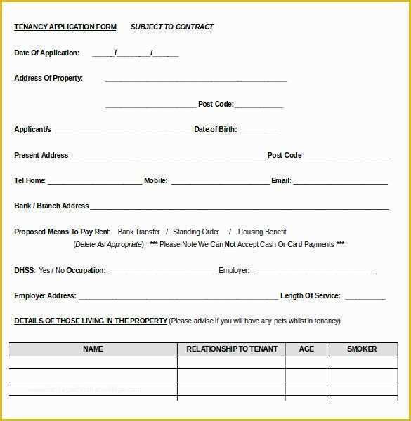 Free Rental Application form Template Of 10 Word Rental Application Templates Free Download
