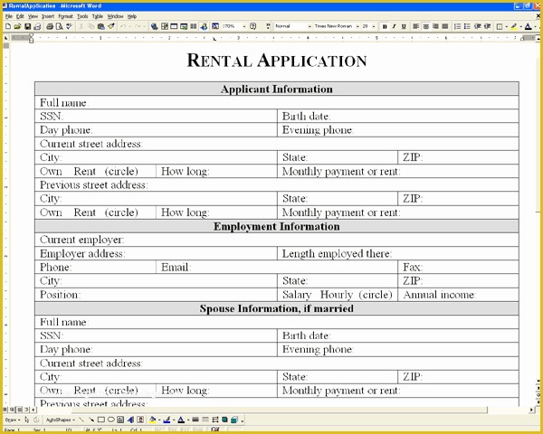 Free Rental Application form Template Of Free Rental Application form