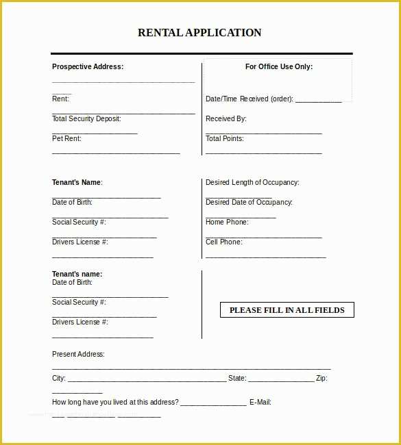 Free Rental Application form Template Of Rental Application – 18 Free Word Pdf Documents Download