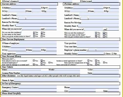 Free Rental Application form Template Of Rental Application Template
