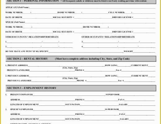 Free Rental Application Template Of 17 Printable Rental Application Templates