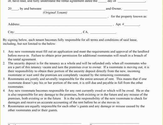 Free Rental Contract Template California Of Addendum to Rental Agreement