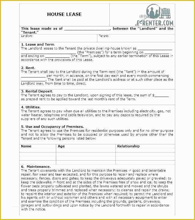 Free Rental Lease Template Word Of Basic Rental Lease Template – Lytte