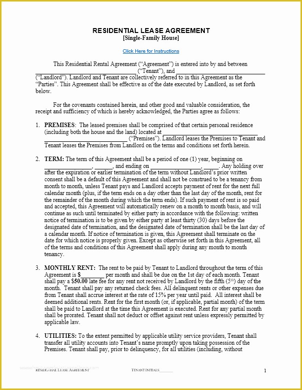 Free Rental Lease Template Word Of Free Lease Agreement Template for Word