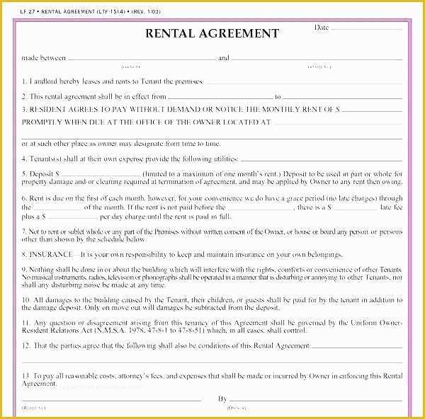 Free Rental Lease Template Word Of Free Rental Agreement Template – Falgunpatel