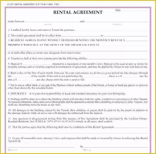 Free Rental Lease Template Word Of Free Rental Agreement Template – Falgunpatel