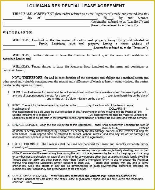 Free Rental Lease Template Word Of Operating Lease Agreement Template