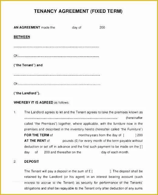 Free Rental Lease Template Word Of Short Hold Tenancy Agreement Template Word