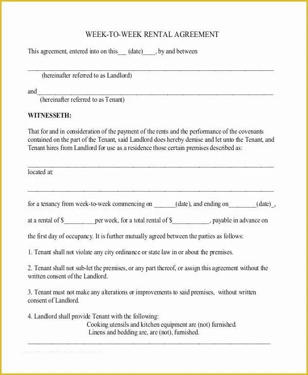 Free Rental Lease Template Word Of Simple Rental Agreement – 10 Free Word Pdf Documents