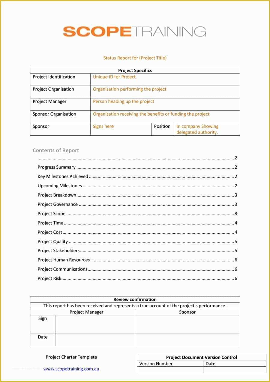 Free Report Templates Of 40 Project Status Report Templates [word Excel Ppt]
