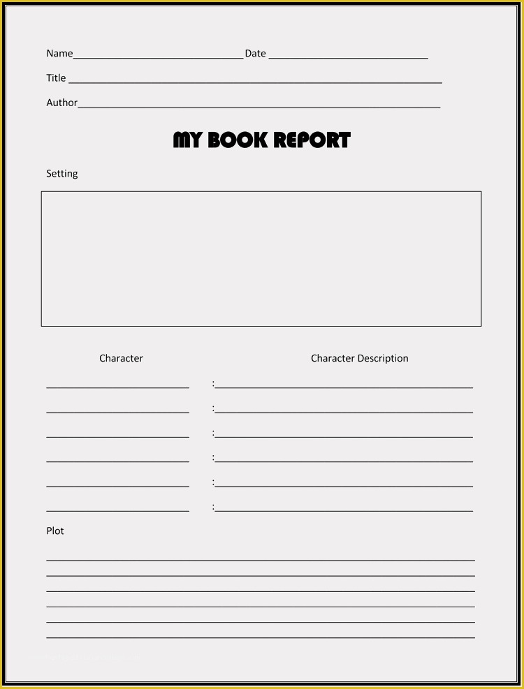 Free Report Templates Of Book Report 10 Free Templates Guidlines to format A