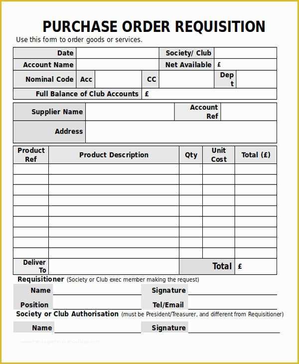 Free Requisition form Template Excel Of 22 Requisition forms In Doc