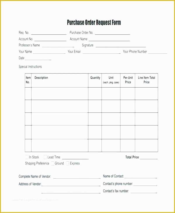Free Requisition form Template Excel Of Purchase order Template Excel Tracking Requisition form