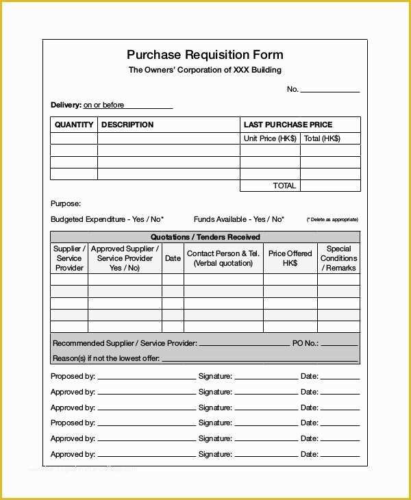 Free Requisition form Template Excel Of Requisition form Samples Examples Templates 10