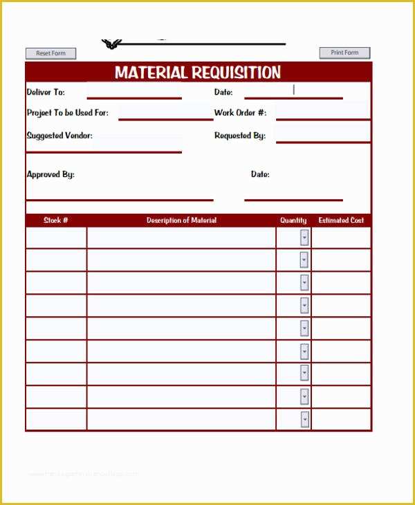 Free Requisition form Template Excel Of Sample Requisition forms
