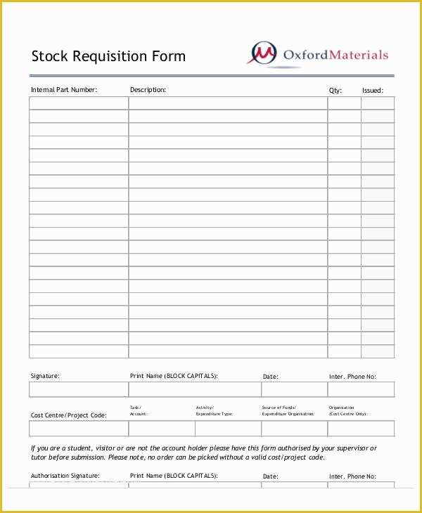 Free Requisition form Template Excel Of Stationery Requisition form Template Templates Data