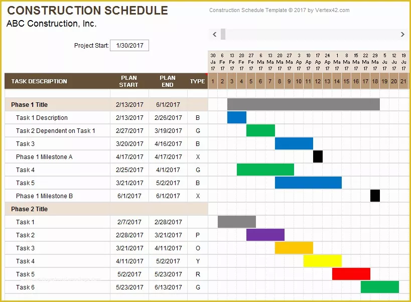 Free Residential Construction Schedule Template Of Construction Schedule Template