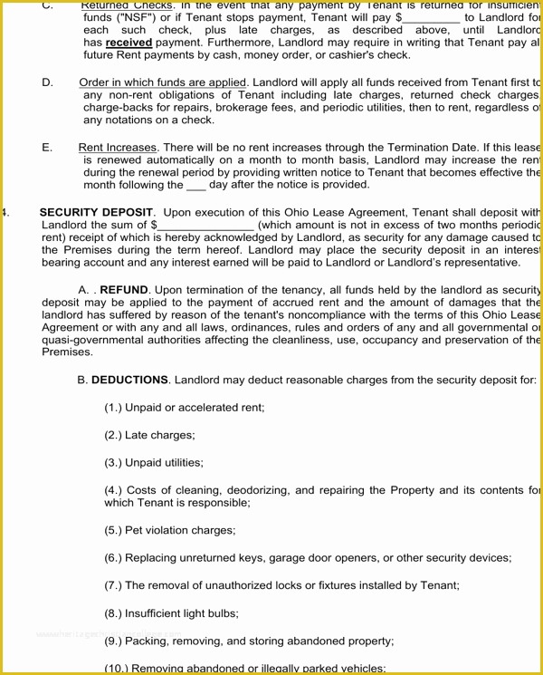 Free Residential Lease Agreement Template Ohio Of Download Ohio Residential Lease Agreement Template for