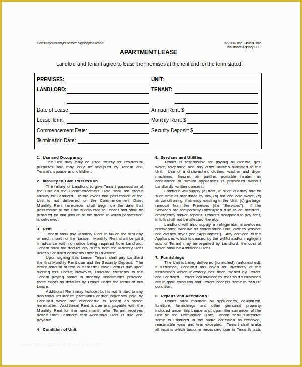 Free Residential Lease Agreement Template Ohio Of Free Apartment Lease Agreement Template Word Free Ohio