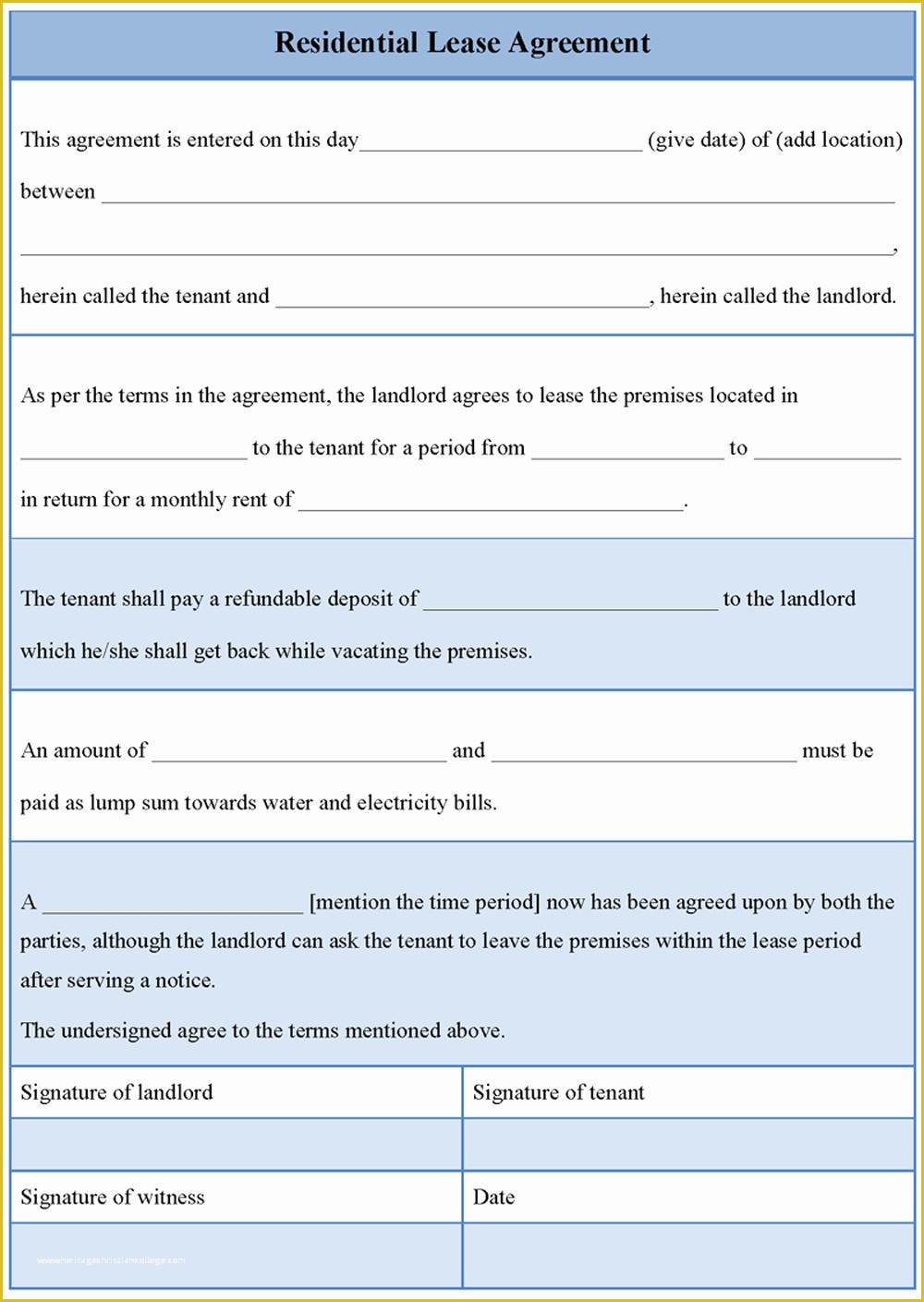 Free Residential Lease Agreement Template Ohio Of Residential Lease Template