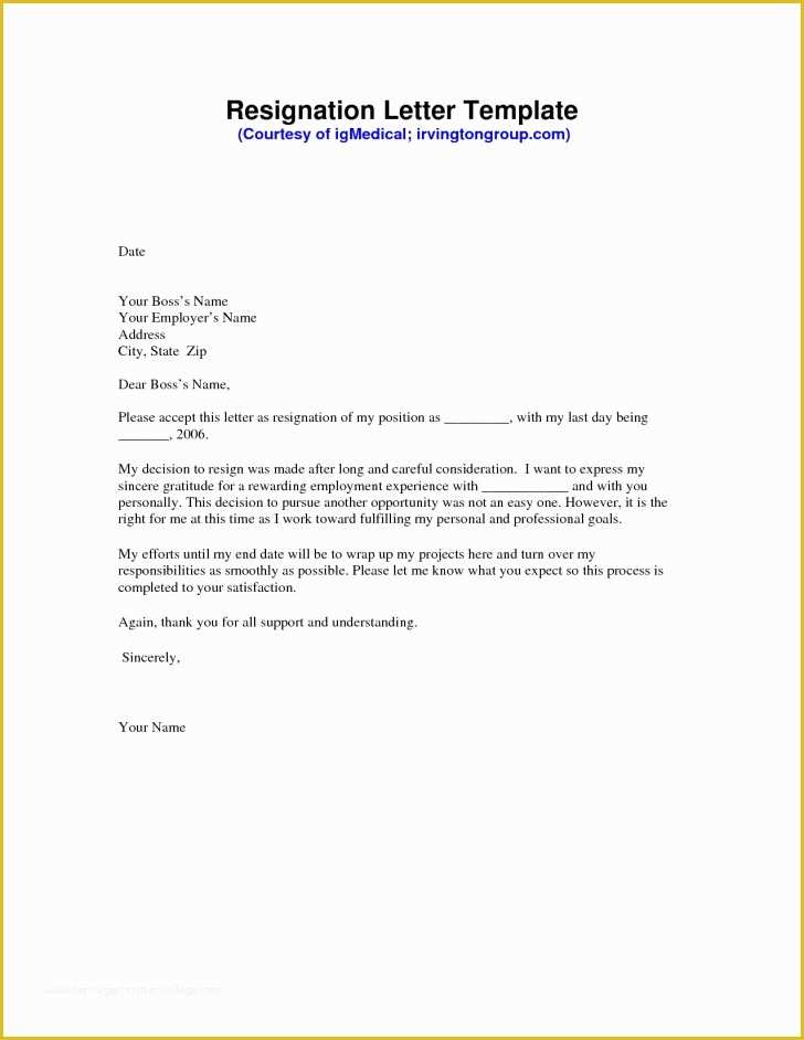 Free Resignation Letter Template Word Of Awesome Free Sample Resignation Letter Free Word