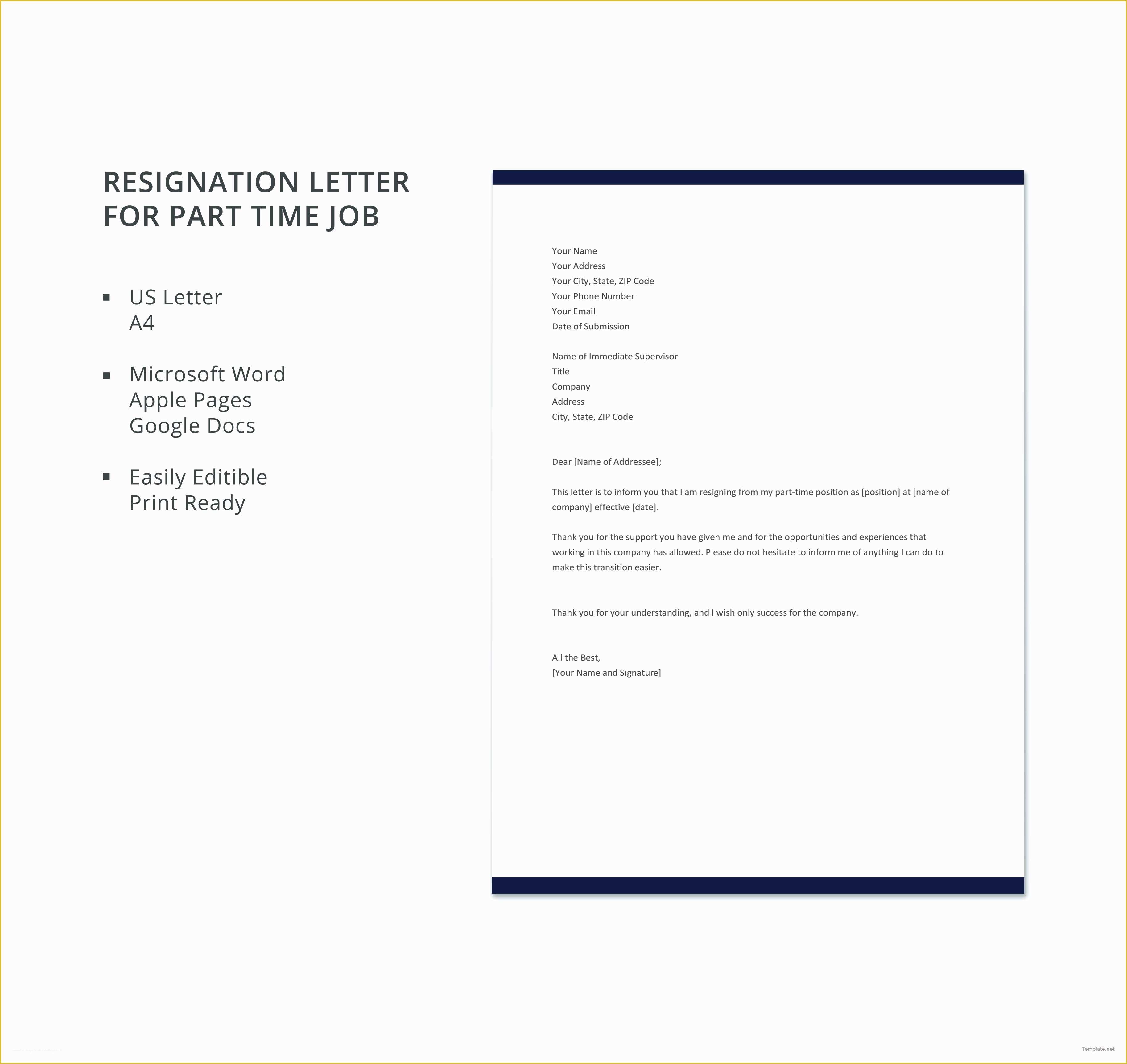 Free Resignation Letter Template Word Of Free Resignation Letter Template Microsoft Word Download