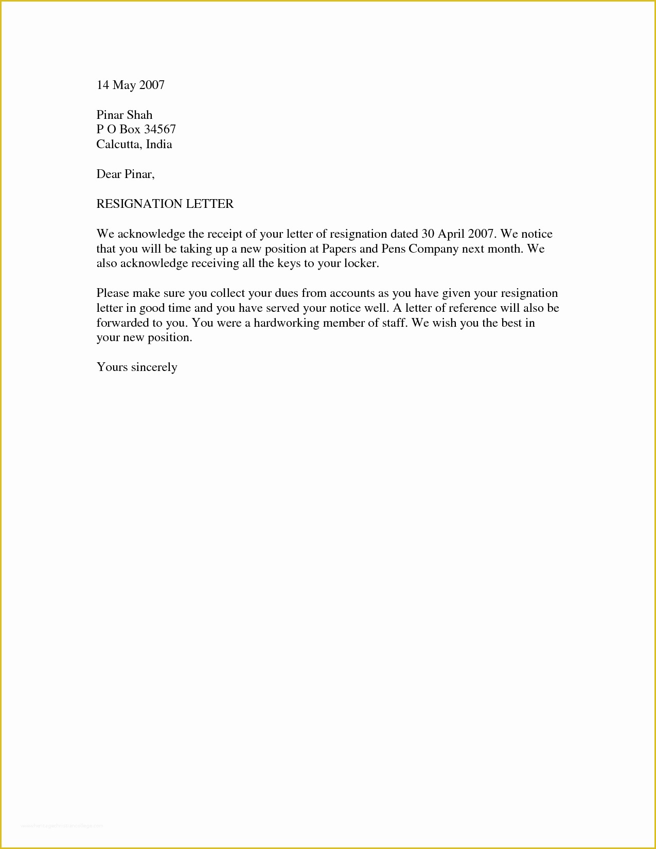 Free Resignation Letter Template Word Of Resignation Letter Template