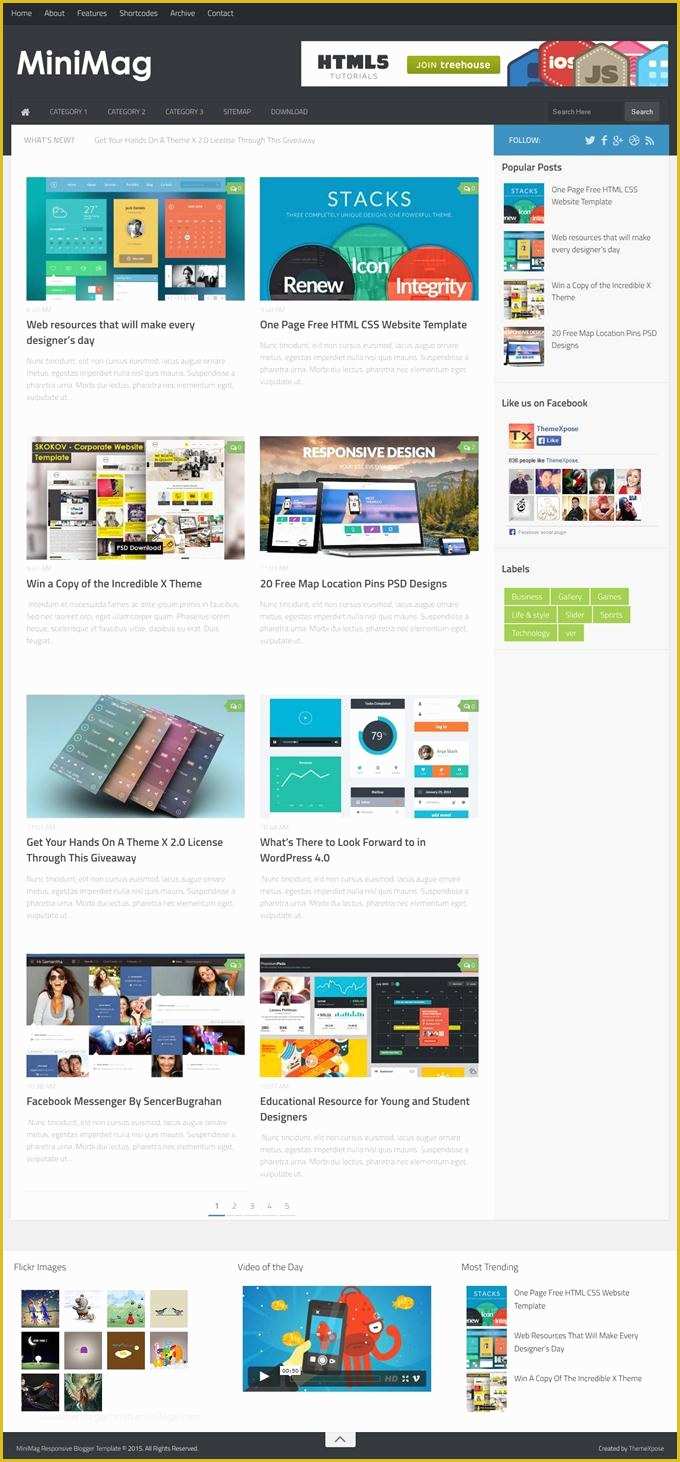 Free Responsive Blog Website Templates Of 35 Best Free Responsive Blogger Templates 2015 Techclient