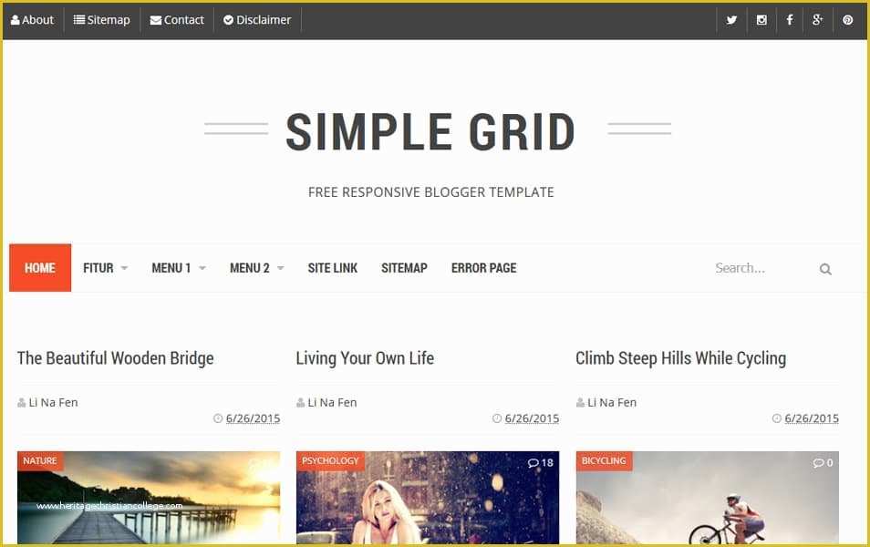Free Responsive Blog Website Templates Of 40 Latest Free Grid Style Blogger Templates 2018 Css Author