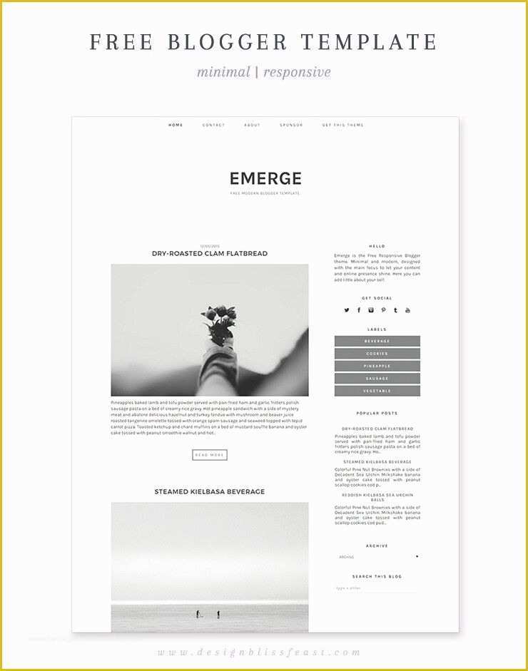 Free Responsive Blog Website Templates Of Free Responsive Blogger theme