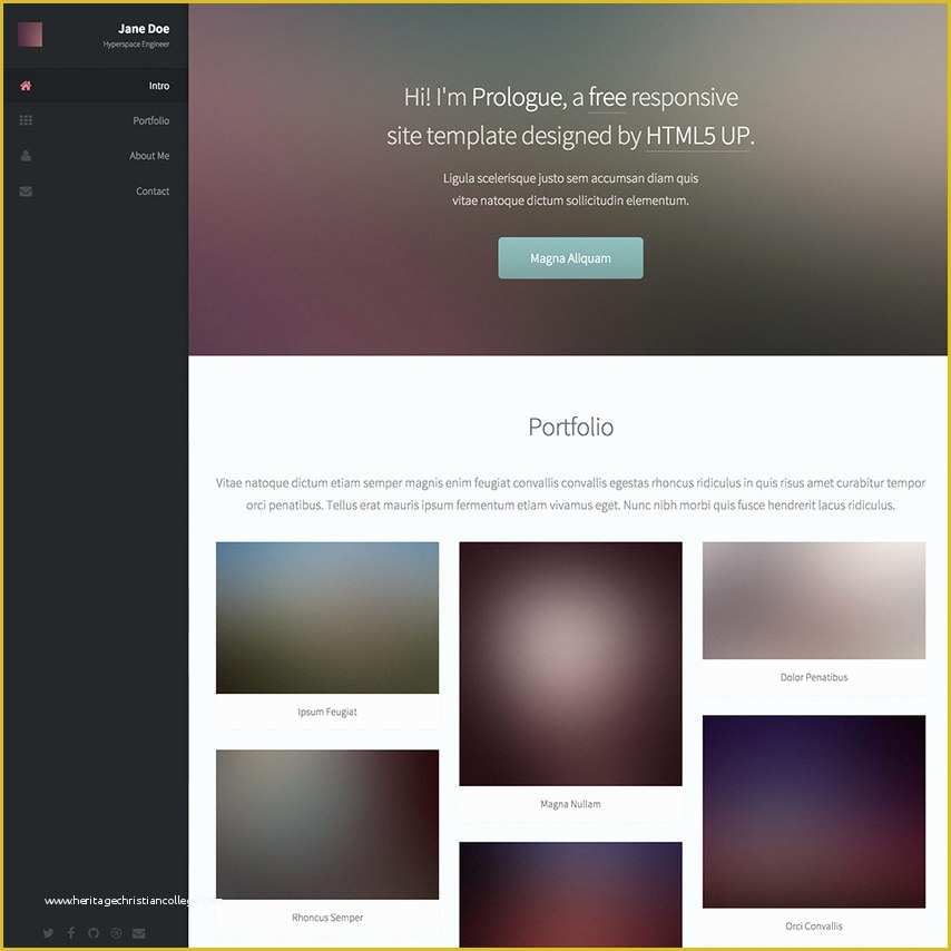 Free Responsive Blog Website Templates Of Prologue Portfolio Free Responsive Template