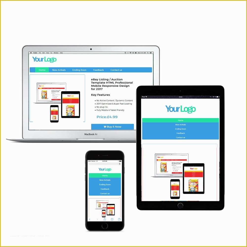 Free Responsive Ebay Template Of Ebay Listing Auction Template HTML Responsive Mobile