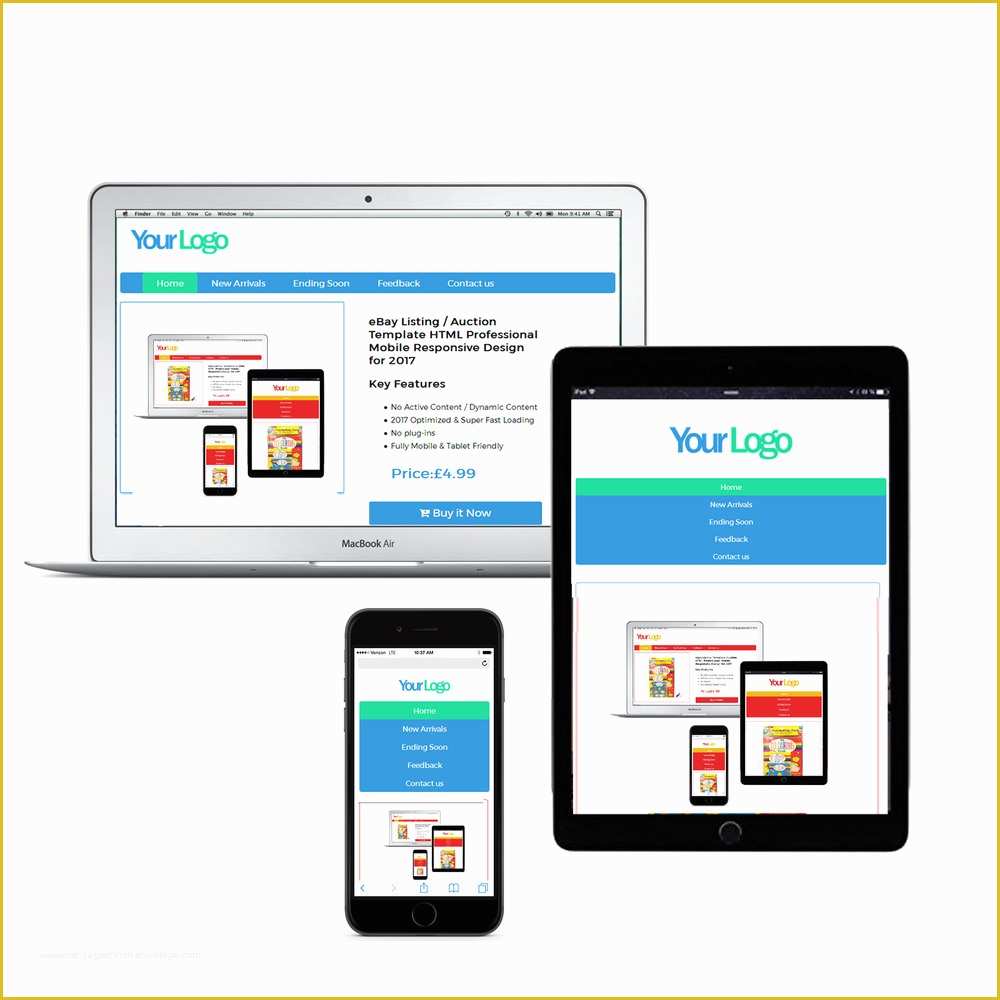 Free Responsive Ebay Template Of Ebay Listing Auction Template HTML Responsive Mobile