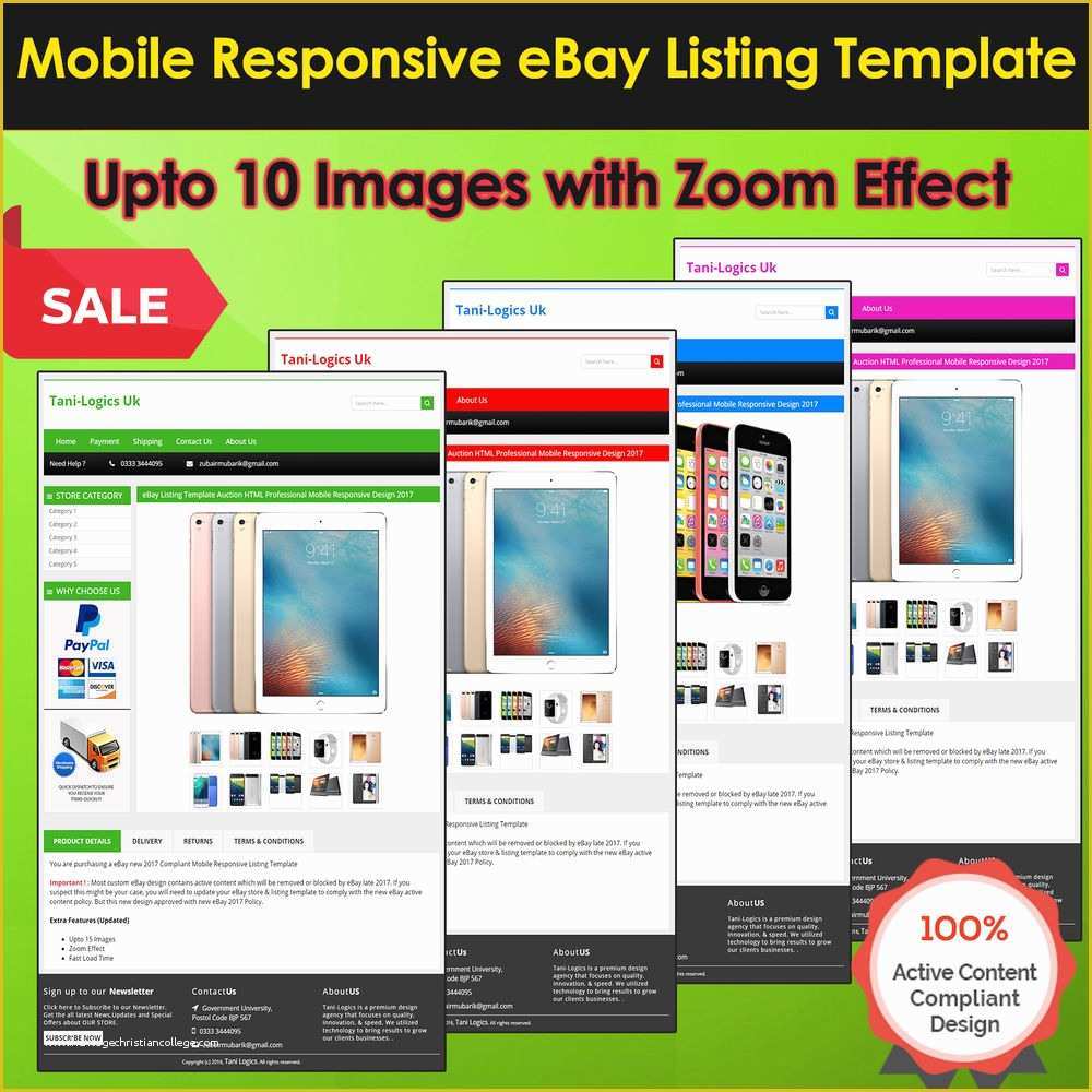 Free Responsive Ebay Template Of Ebay Listing Template Auction HTML Professional Mobile