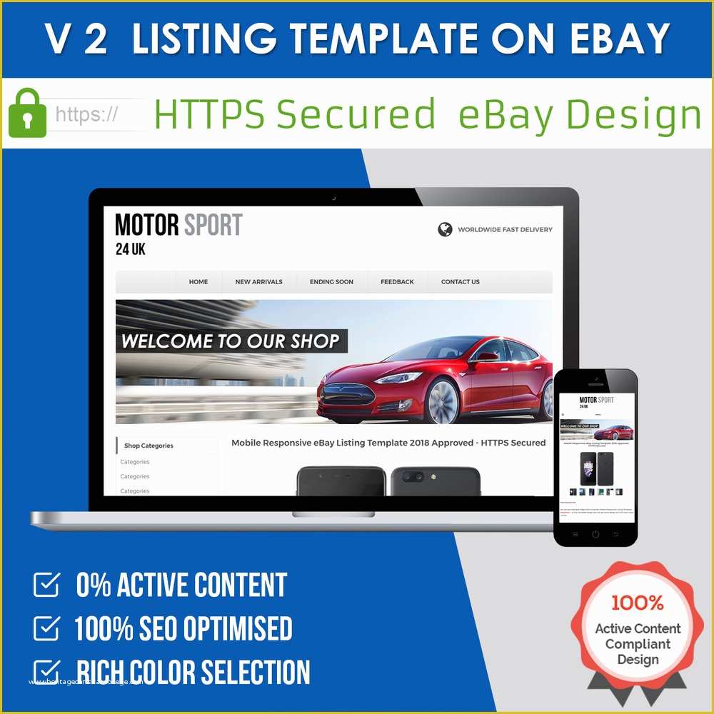 Free Responsive Ebay Template Of Ebay Mobile Responsive Template Auction Listing