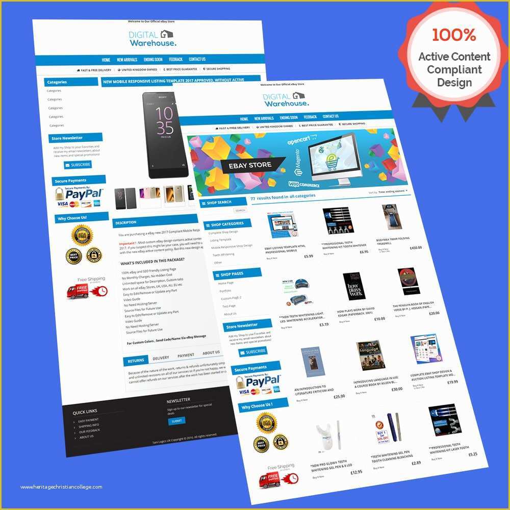 Free Responsive Ebay Template Of Mobile Responsive Ebay Store Design &amp; Auction Listing