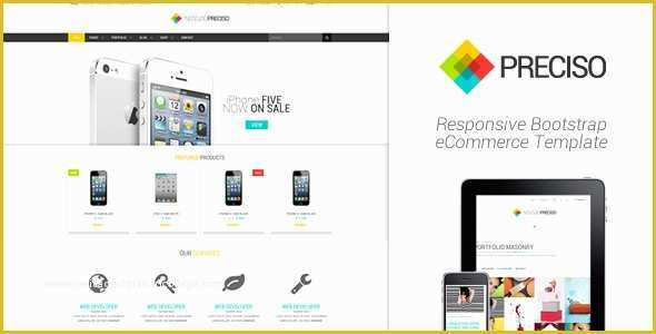 Free Responsive Ecommerce Website Templates Wordpress Of Preciso Responsive Bootstrap E Merce Template by