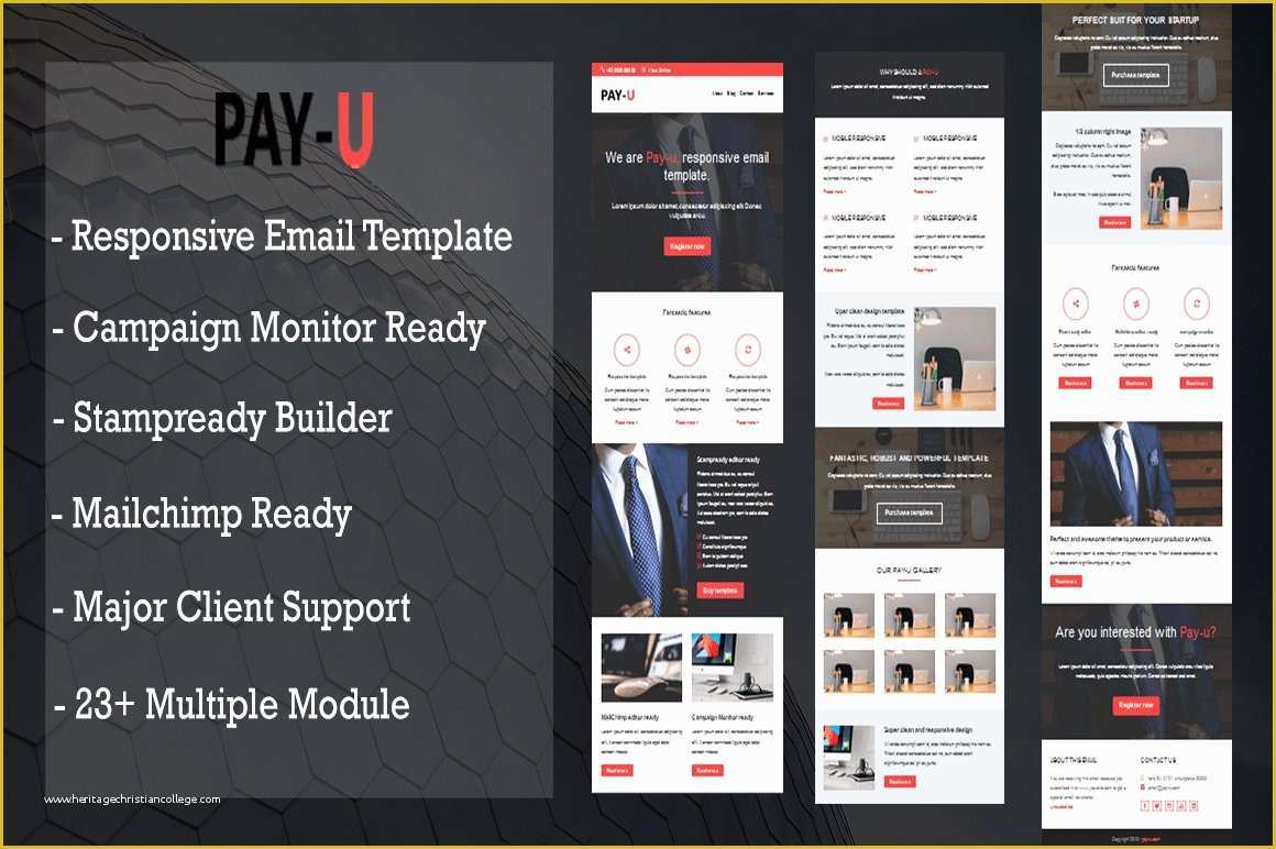Free Responsive Email Template Mailchimp Of Pay U Responsive Email Template Mailchimp Templates