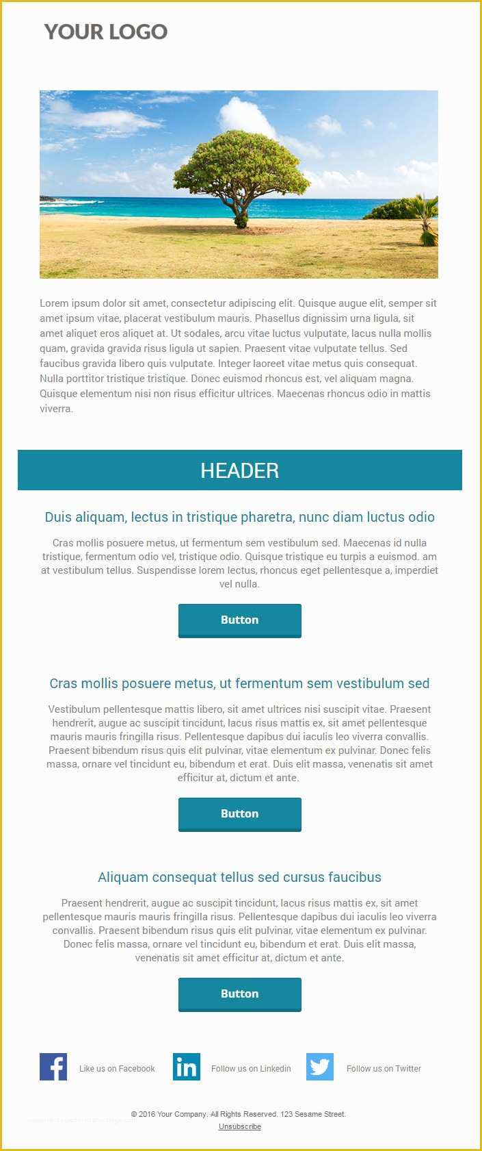 Free Responsive Email Templates 2017 Of 6 Free Responsive Marketo Email Templates