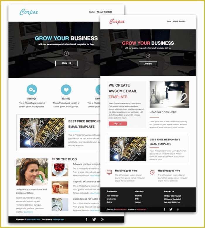 Free Responsive Email Templates 2017 Of Best Free Mailchimp Newsletter Templates Templates
