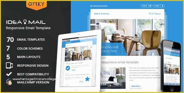 Free Responsive Mailchimp Templates Of Idea Mail Minimal & Responsive Email Template by Gifky