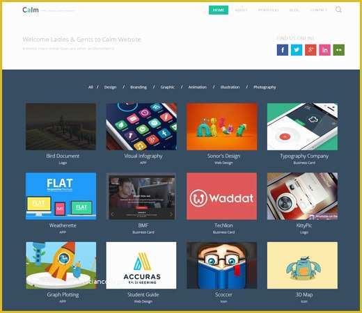 Free Responsive Portfolio Website Templates Of Calm A Flat Personal Portfolio &amp; Blog Responsive Web