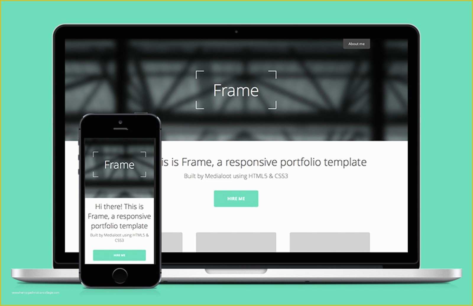 Free Responsive Portfolio Website Templates Of Frame Responsive Portfolio HTML5 Template — Medialoot