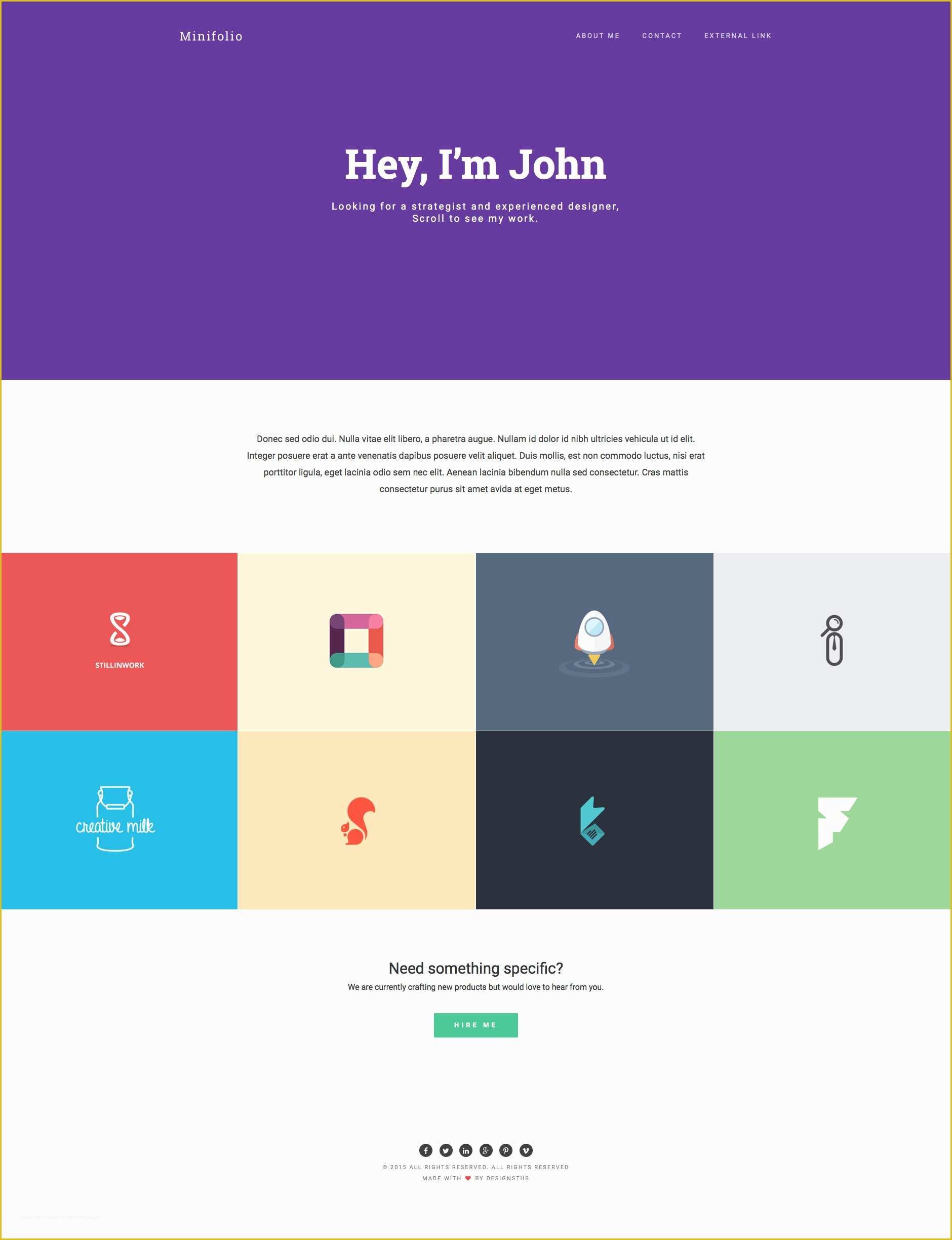 Free Responsive Portfolio Website Templates Of Minifolio Free Responsive HTML5 Bootstrap Portfolio